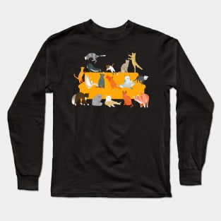 Cute Cats on the Couch Long Sleeve T-Shirt